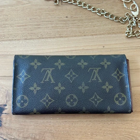 LV wallet converted to crossbody